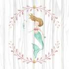 Mermaid on Wood II Art Print