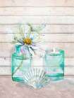 Fresh Flowers and Shells I Art Print