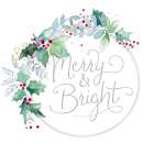 Silver and Holly Wreath I Art Print