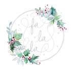 Silver and Holly Wreath II Art Print