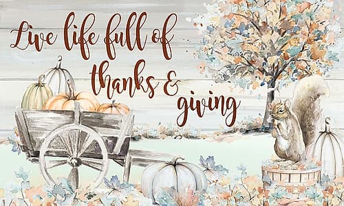 Live Life Full of Thanks and Giving Food Print