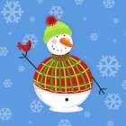Silly Snowman Christmas IV Art Print