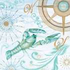 Teal Coastal Collection I Art Print