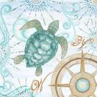 Teal Coastal Collection II Art Print