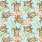 Swimming Turtle Pattern Art Print