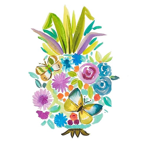 Vibrant Pineapple Art Print
