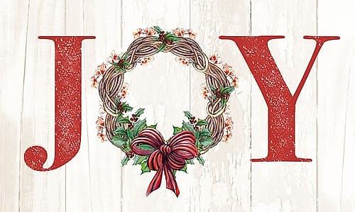 Joyeux Noel Wreath Art Print