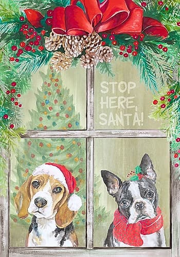 Stop Here Santa Art Print