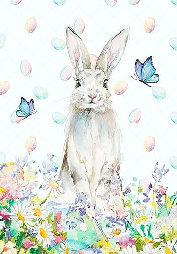 Tall Easter Bunny Art Print