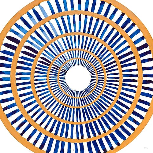 Italian Radial Burst Decorative Print