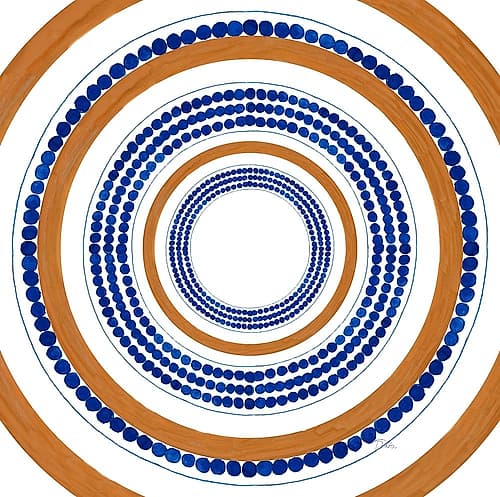Italian Dotted Circle Tile Decorative Print