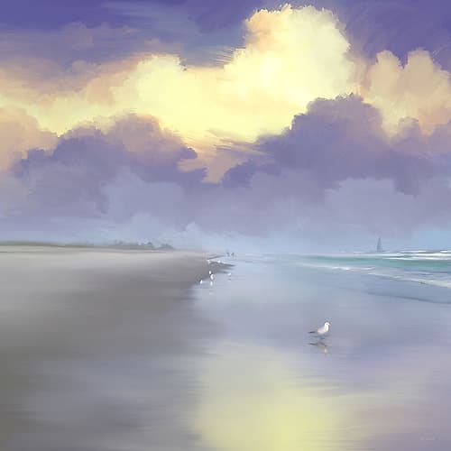 Peaceful Day on the Beach I Coastal Print