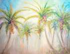 Watercolor Palms Scene Art Print
