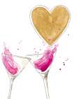 Martini Heart Art Print