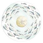 Circle of Fishes with Sand Dollar Art Print