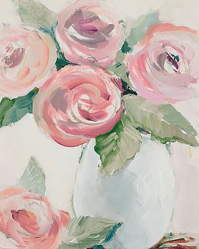 Pink Spring Blooms I Art Print