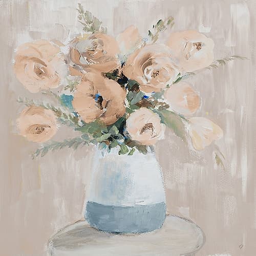 Neutral Peonies Art Print
