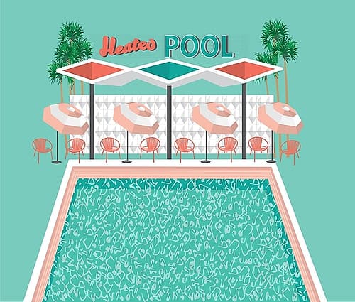 Vintage Pool Decorative Print
