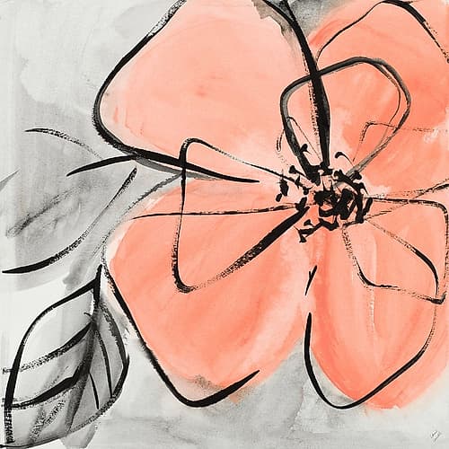 Cafe Rose I Minimalist Print