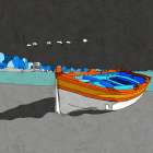Boat Ride along the Coast II Art Print