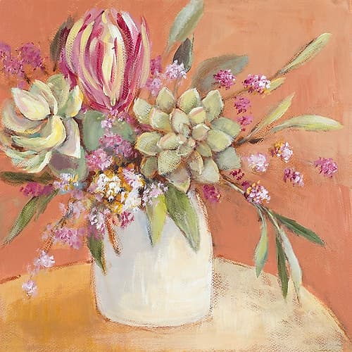 Succulents with a Rosy Outlook I Modern Print