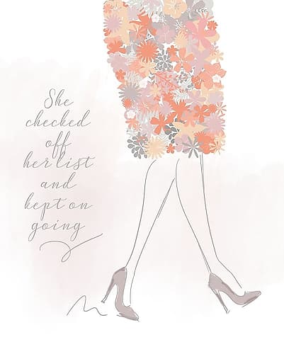 She Kept On Going Art Print
