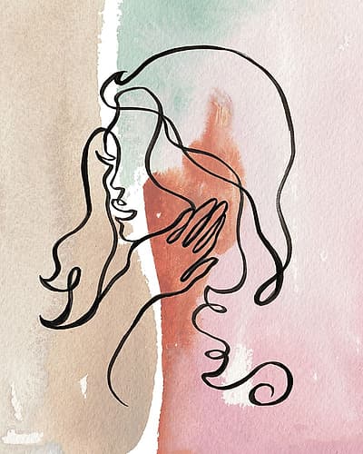 Girly Contour Art Print