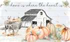 Pumpkin Barn Art Print