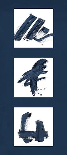 Navy Sign Trio I Minimalist Print