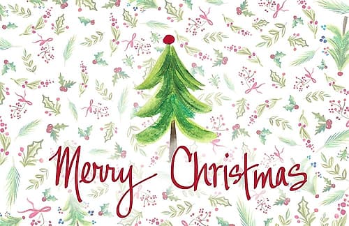 Merry Christmas Tree Art Print