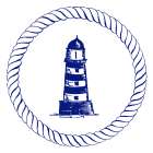 Blue Nautical Circle II Art Print
