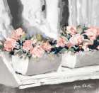 Pink Floral Window Art Print
