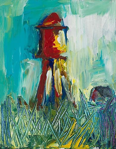 Painted Water Tower Art Print
