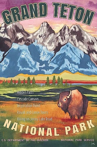 Grand Teton National Park Travel Print