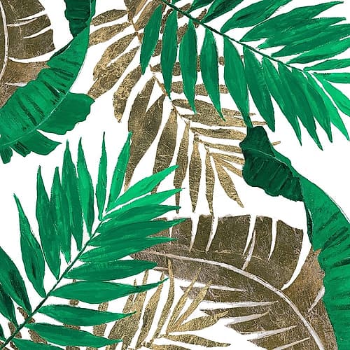 Modern Jungle Leaves Close Up I Nature Print