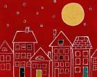 Moonlit City Night Art Print