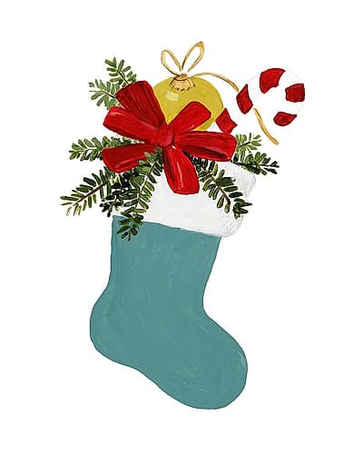 Modern Stocking Art Print