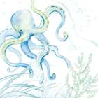 Blue Octopus Art Print