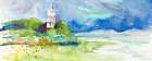 Lighthouse on Coastline Art Print