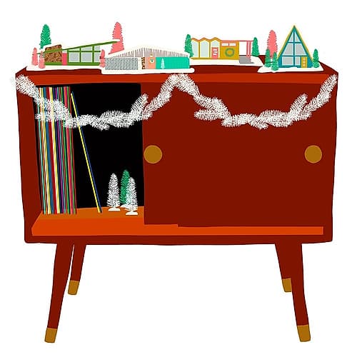 Mid Century Christmas Art Print
