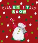 Let It Snow Dot Snowman Art Print