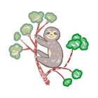 Smiling Sloth Art Print