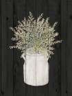 Herbs on Black Wood I Art Print