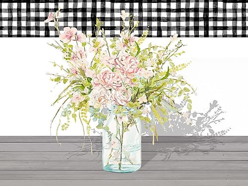 Spring Bouquet in a Glass Jar Art Print