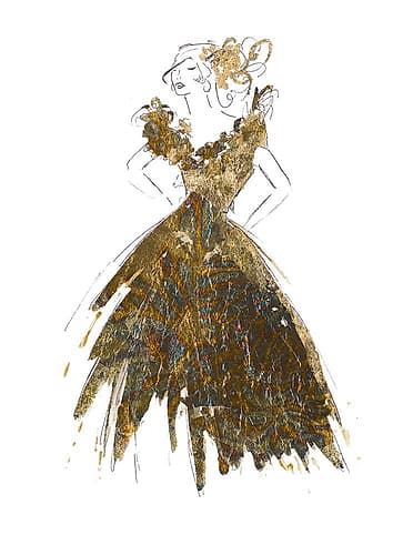 Fashion in Gold I Art Print