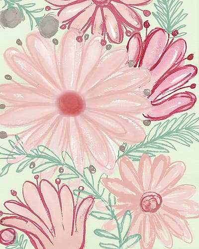 Color Burst Blooms I Art Print