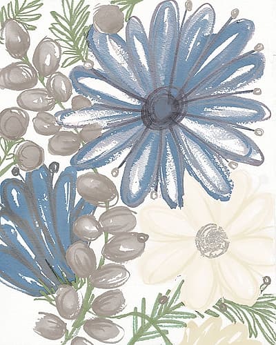 Hidden Floral II Art Print