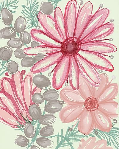 Color Burst Blooms II Art Print