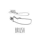 Brush Bathroom Art Print