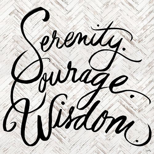 Serenity Courage Wisdom Inspirational Print
